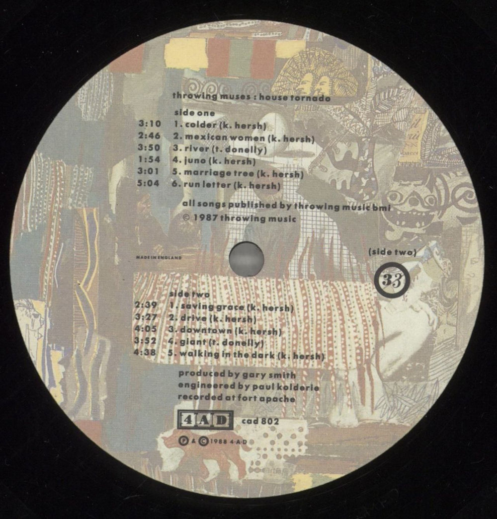 Throwing Muses House Tornado UK vinyl LP album (LP record) THRLPHO127078