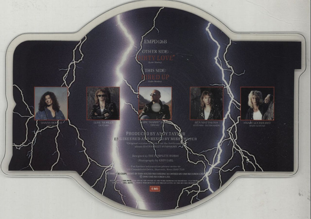 Thunder Dirty Love UK shaped picture disc (picture disc vinyl record)