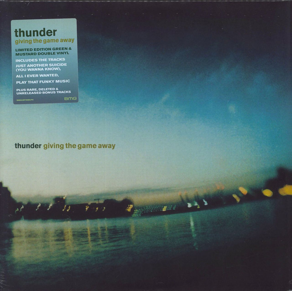 Thunder Giving The Game Away - Green and Mustard Vinyl - Sealed UK 2-LP vinyl record set (Double LP Album) BMGCAT788DLPX