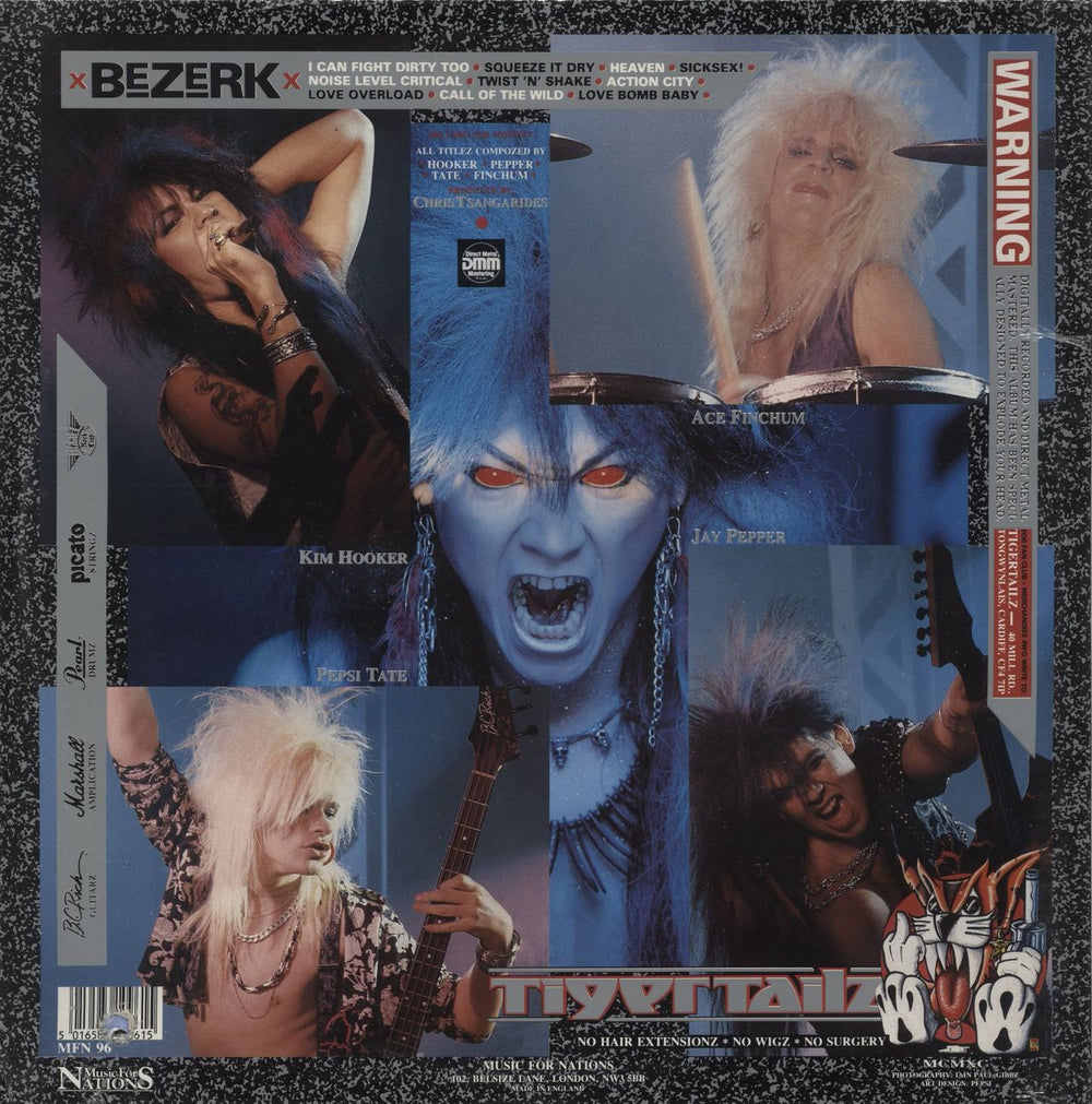 Tigertailz Bezerk - Sealed UK vinyl LP album (LP record)