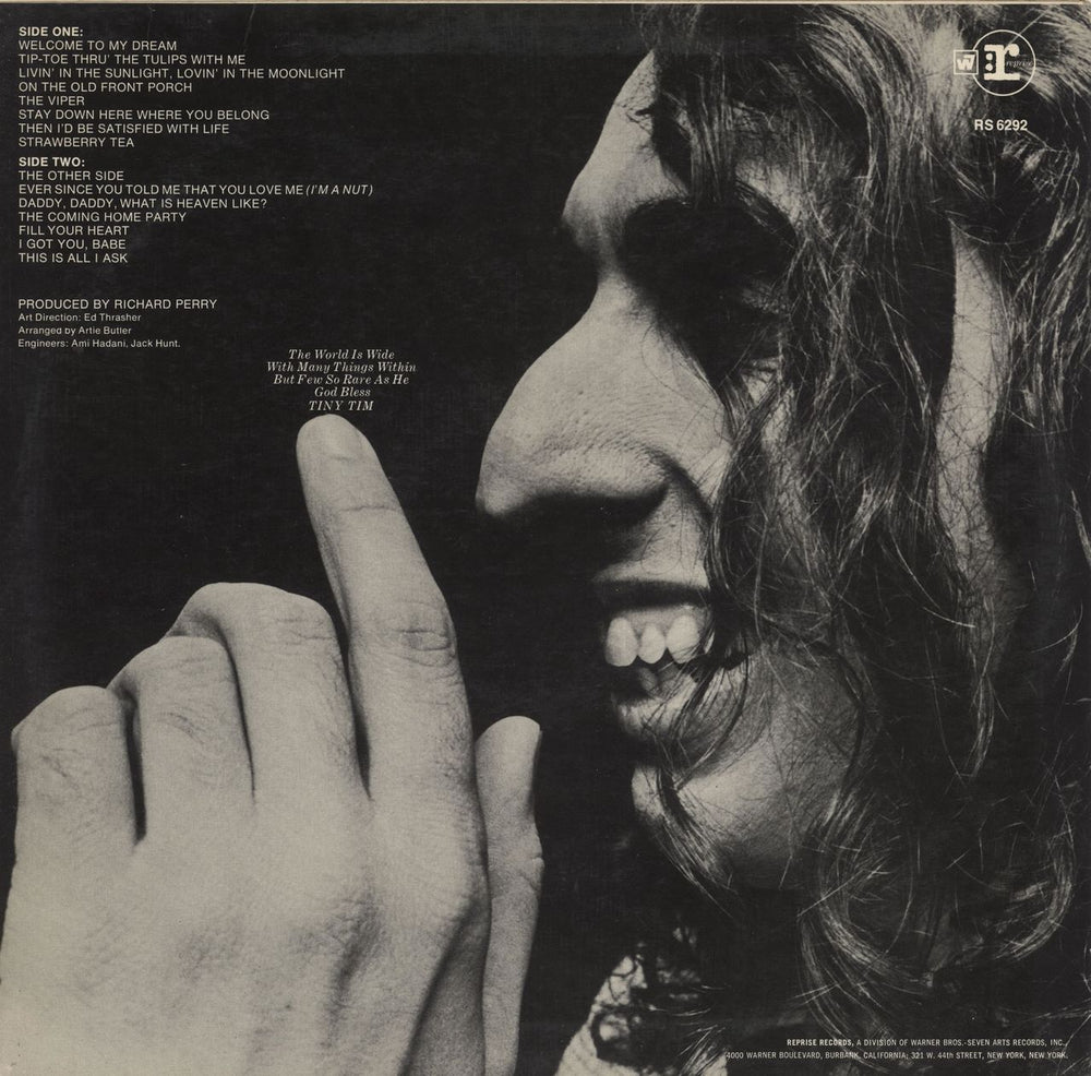 Tiny Tim God Bless Tiny Tim UK vinyl LP album (LP record)