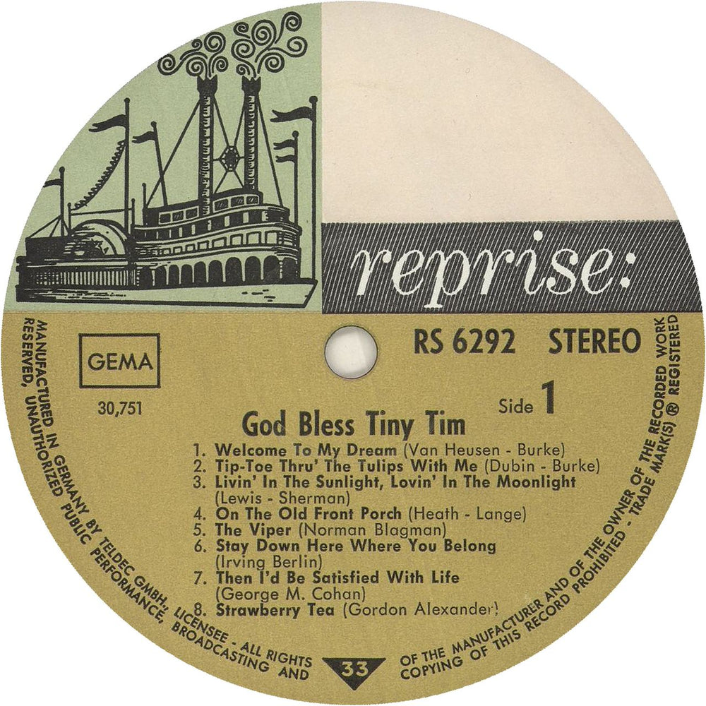 Tiny Tim God Bless Tiny Tim UK vinyl LP album (LP record) YTILPGO294334