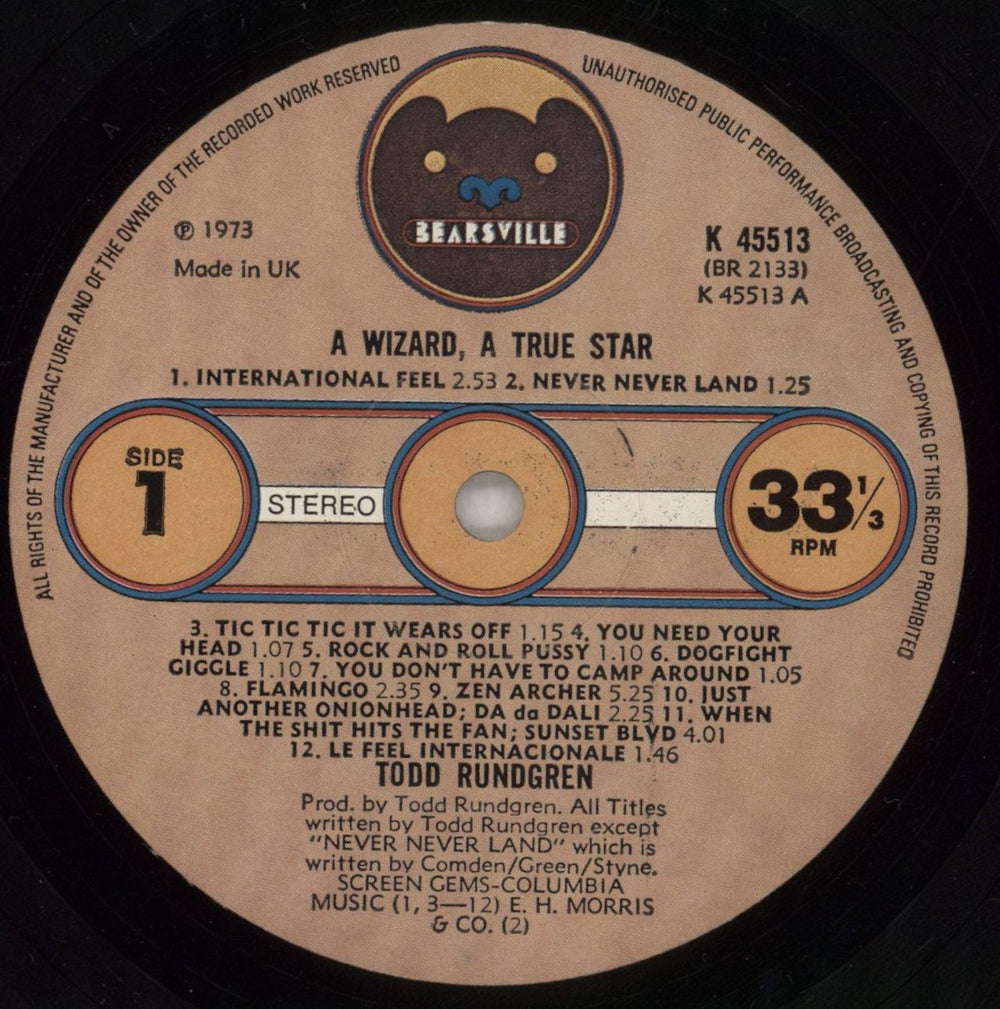 Todd Rundgren A Wizard, A True Star UK vinyl LP album (LP record) TODLPAW864243