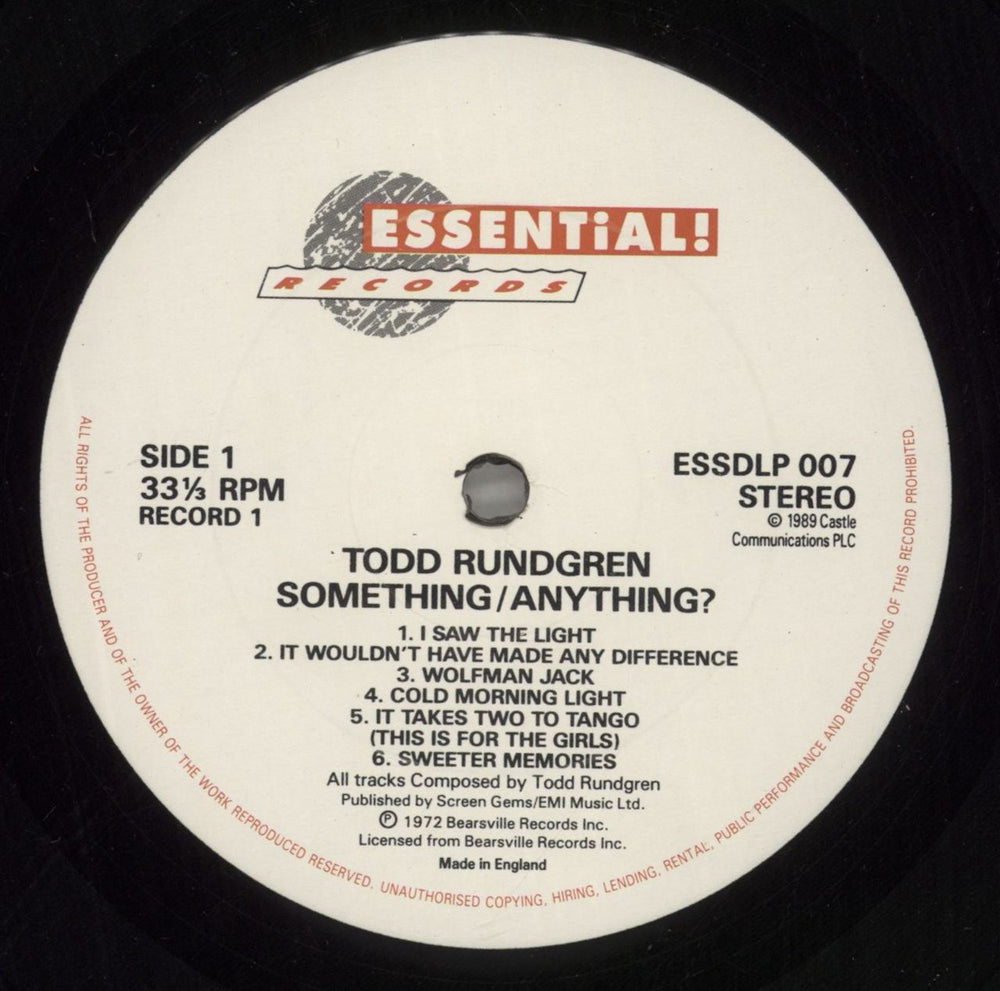 Todd Rundgren Something / Anything? UK 2-LP vinyl record set (Double LP Album) TOD2LSO273750
