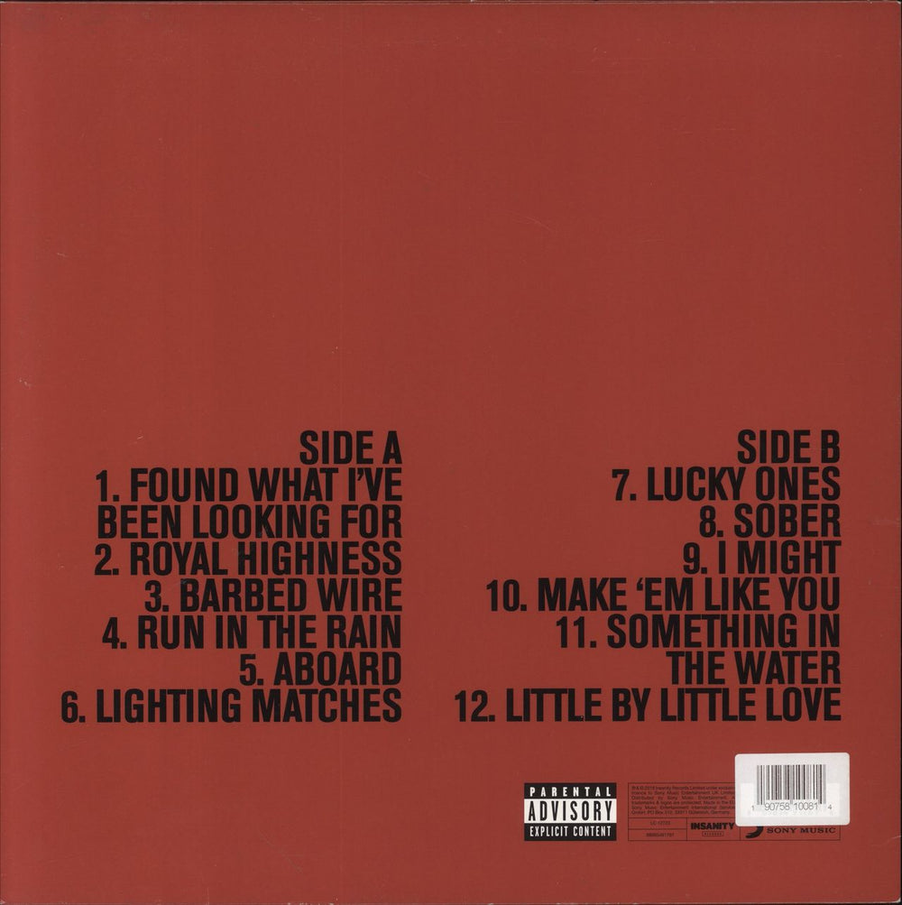 Tom Grennan Lighting Matches - Red Vinyl UK vinyl LP album (LP record) 190758100814