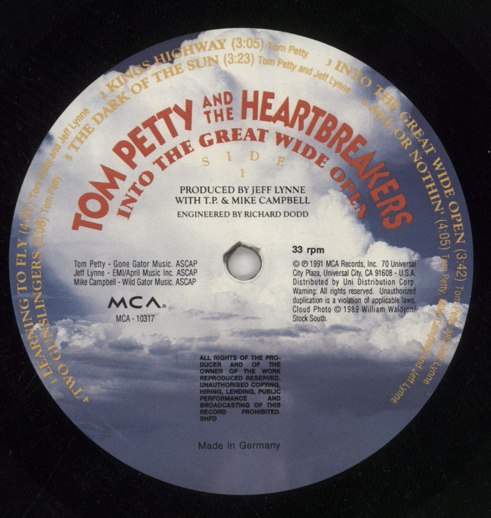 Tom Petty & The Heartbreakers Into The Great Wide Open German vinyl LP album (LP record) PETLPIN658362