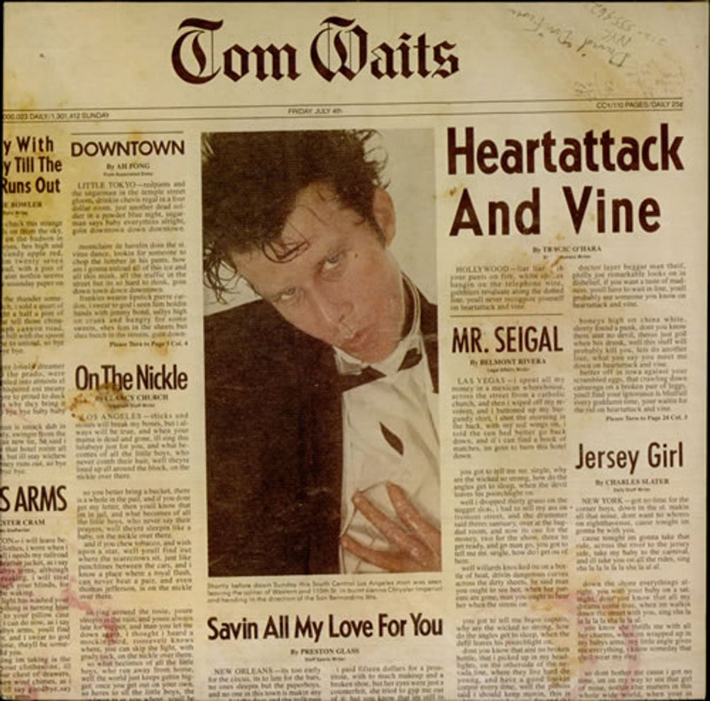 Tom Waits Heartattack And Vine German vinyl LP album (LP record) AS52252