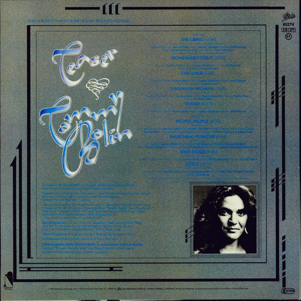 Tommy Bolin Teaser Dutch vinyl LP album (LP record)