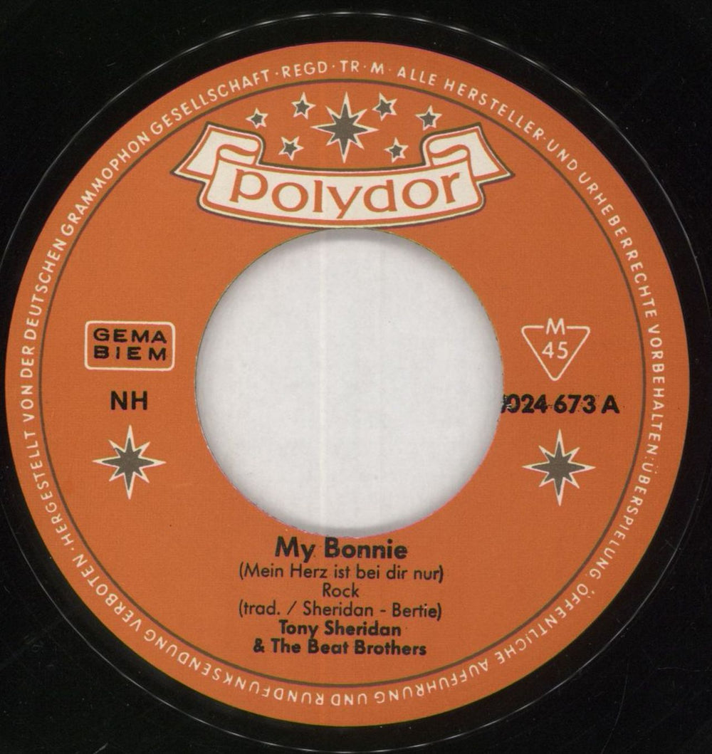 Tony Sheridan My Bonnie German 7" vinyl single (7 inch record / 45) T5S07MY639465