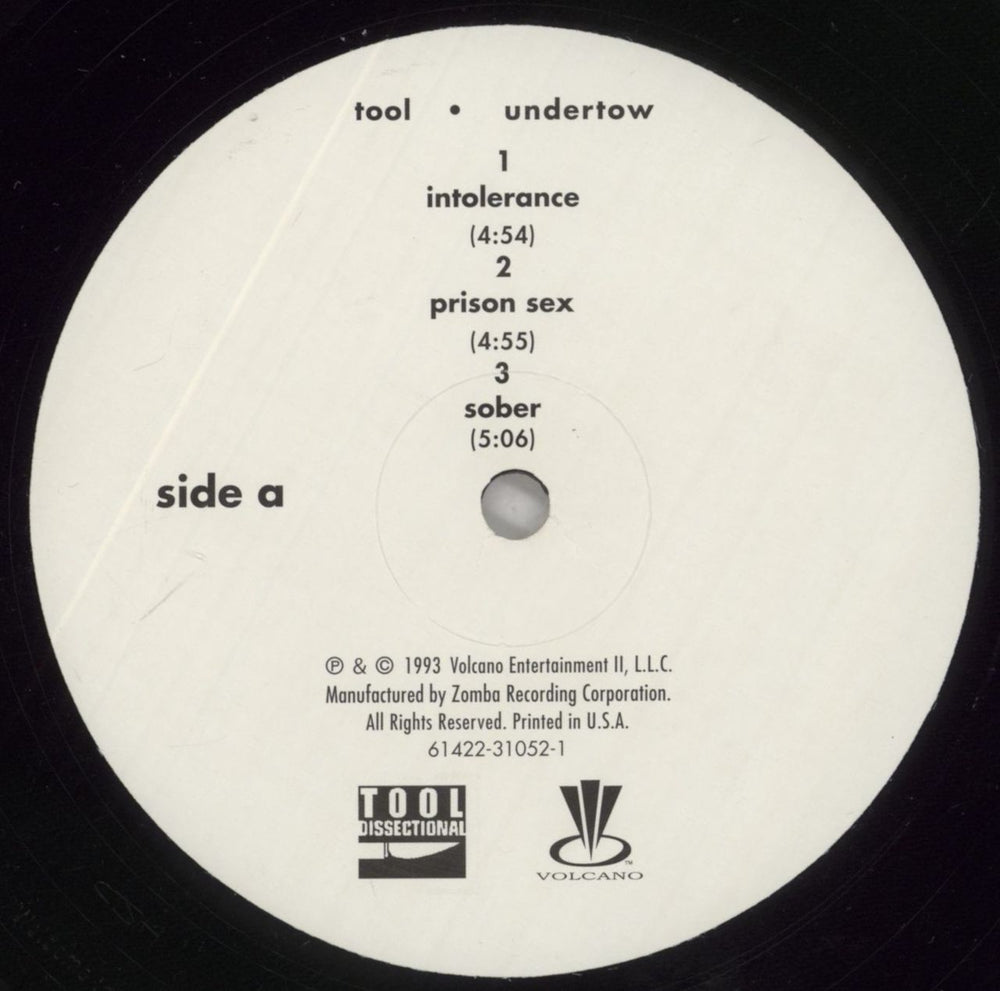 Tool Undertow - EX US 2-LP vinyl record set (Double LP Album) OOT2LUN863360