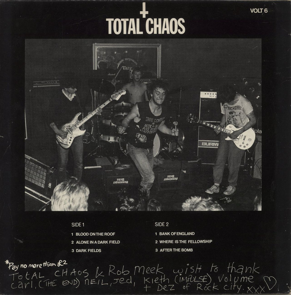 Total Chaos Fields & Bombs UK 12" vinyl single (12 inch record / Maxi-single)