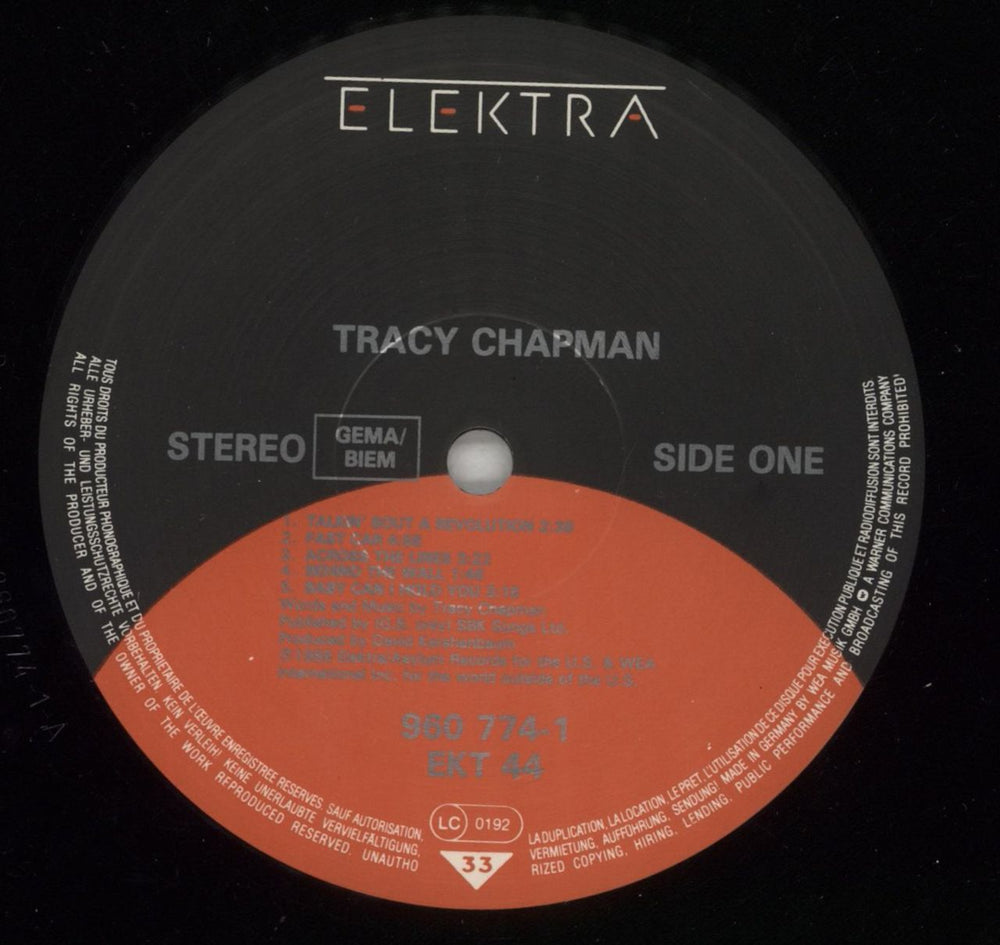 Tracy Chapman Tracy Chapman - 1st - VG UK vinyl LP album (LP record) TRALPTR772639