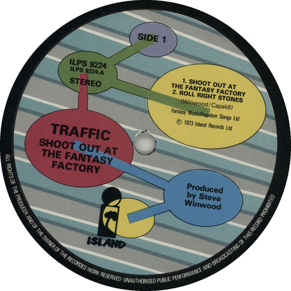 Traffic Shoot Out At The Fantasy Factory - 3rd UK vinyl LP album (LP record)