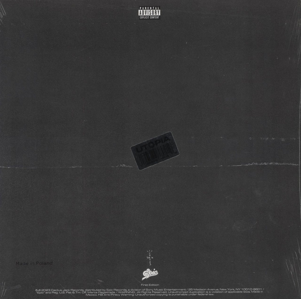 Travis Scott Utopia - Cover 2 - Silver Translucent Vinyl - Sealed US 2-LP vinyl record set (Double LP Album) 196588380518
