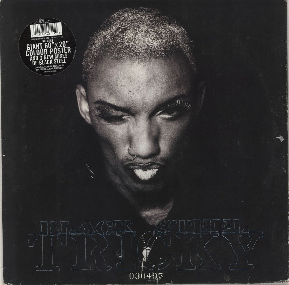 Tricky Black Steel + Poster UK 12" vinyl single (12 inch record / Maxi-single) 12BRW320