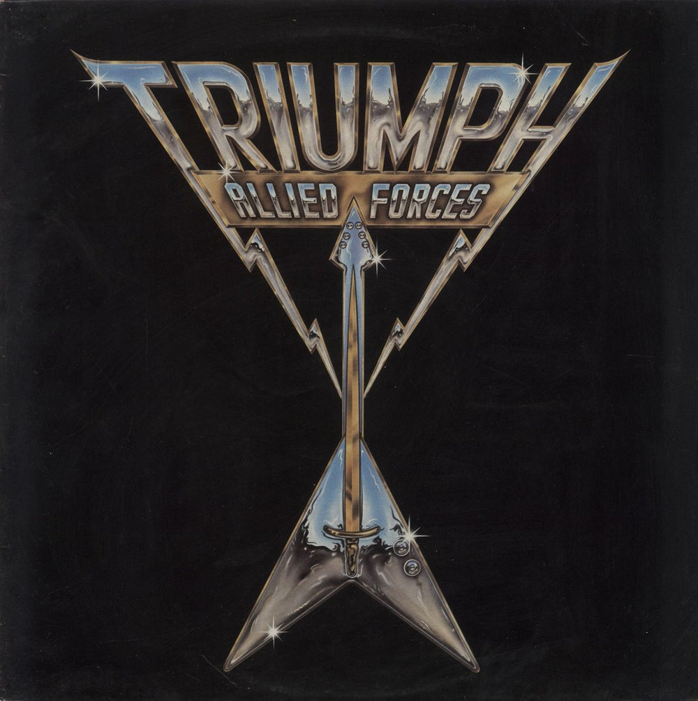 Triumph Allied Forces + Merch Insert UK vinyl LP album (LP record) RCALP6002