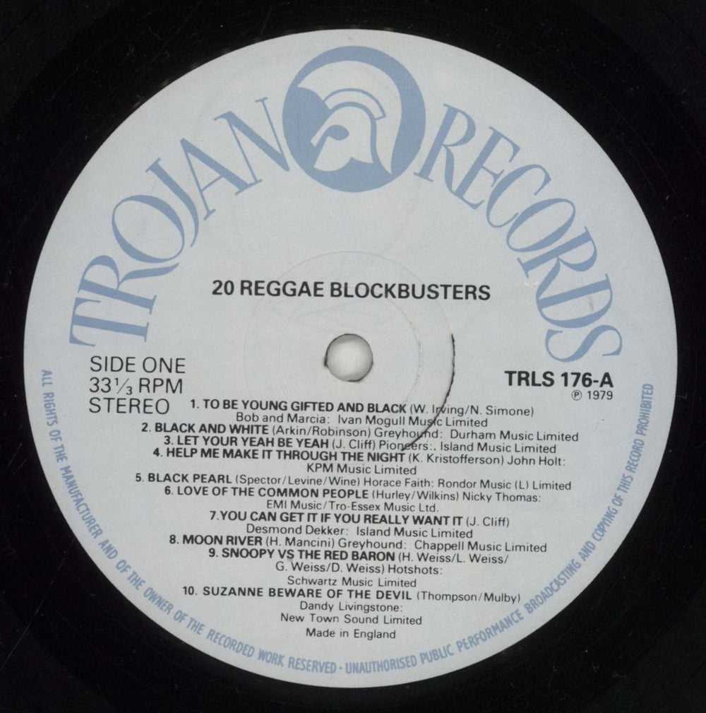 Trojan Records 20 Reggae Blockbusters UK vinyl LP album (LP record) T06LPRE553863