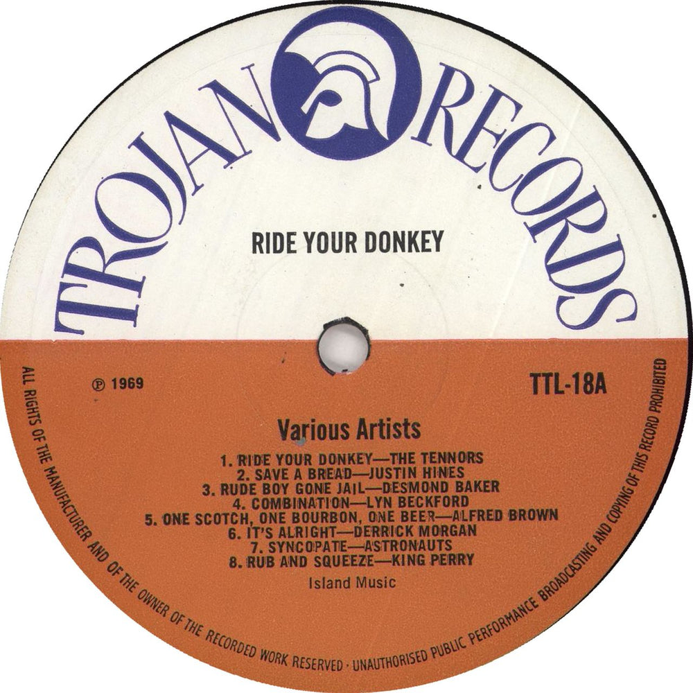 Trojan Records Ride Your Donkey - VG UK vinyl LP album (LP record) T06LPRI728420
