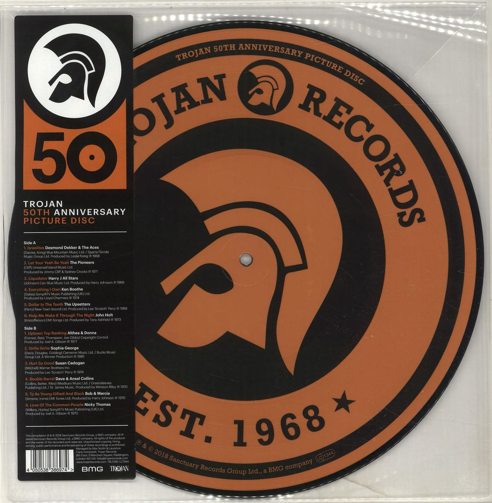 Trojan Records Trojan 50th Anniversary Picture Disc UK picture disc LP (vinyl picture disc album) TBL1036