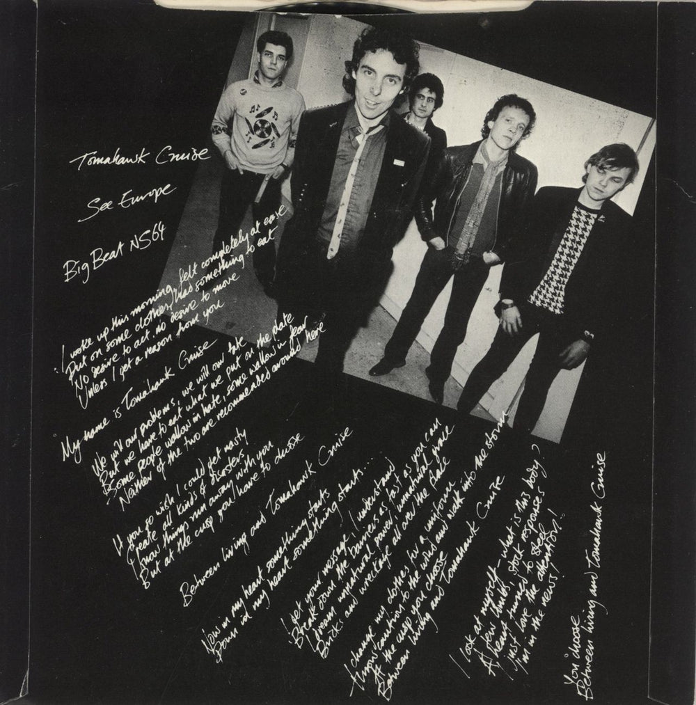 TV Smith Tomahawk Cruise UK 7" vinyl single (7 inch record / 45)