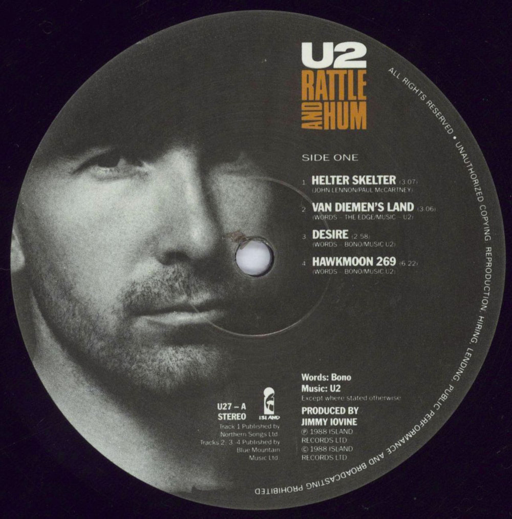 U2 Rattle And Hum - EX UK 2-LP vinyl record set (Double LP Album) U-22LRA308212