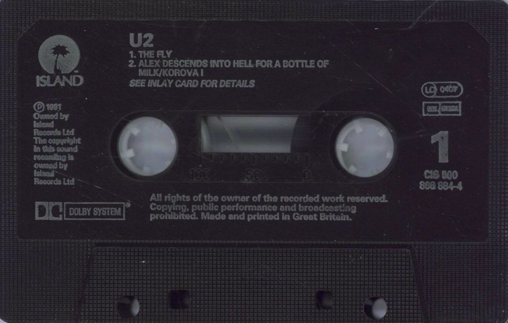 U2 The Fly UK cassette single U-2CSTH116778