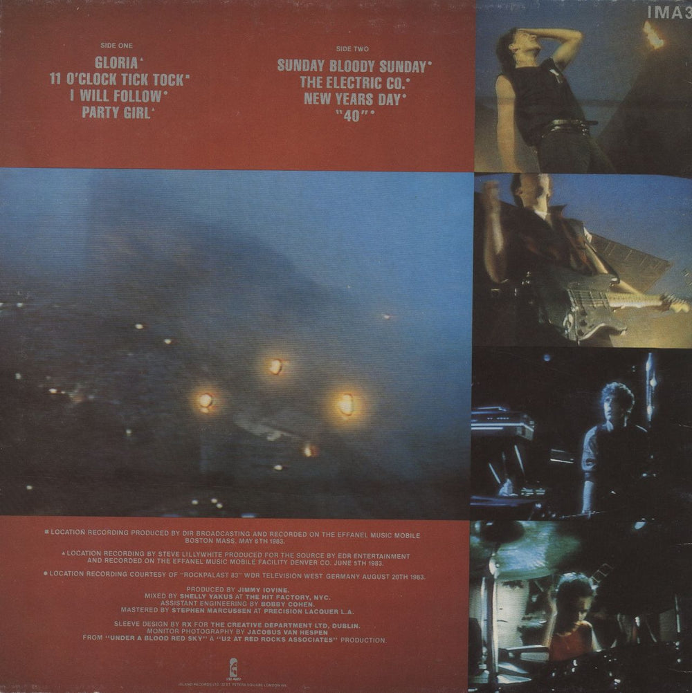 U2 Under A Blood Red Sky - 1st UK vinyl LP album (LP record) *NO BARCODE!*