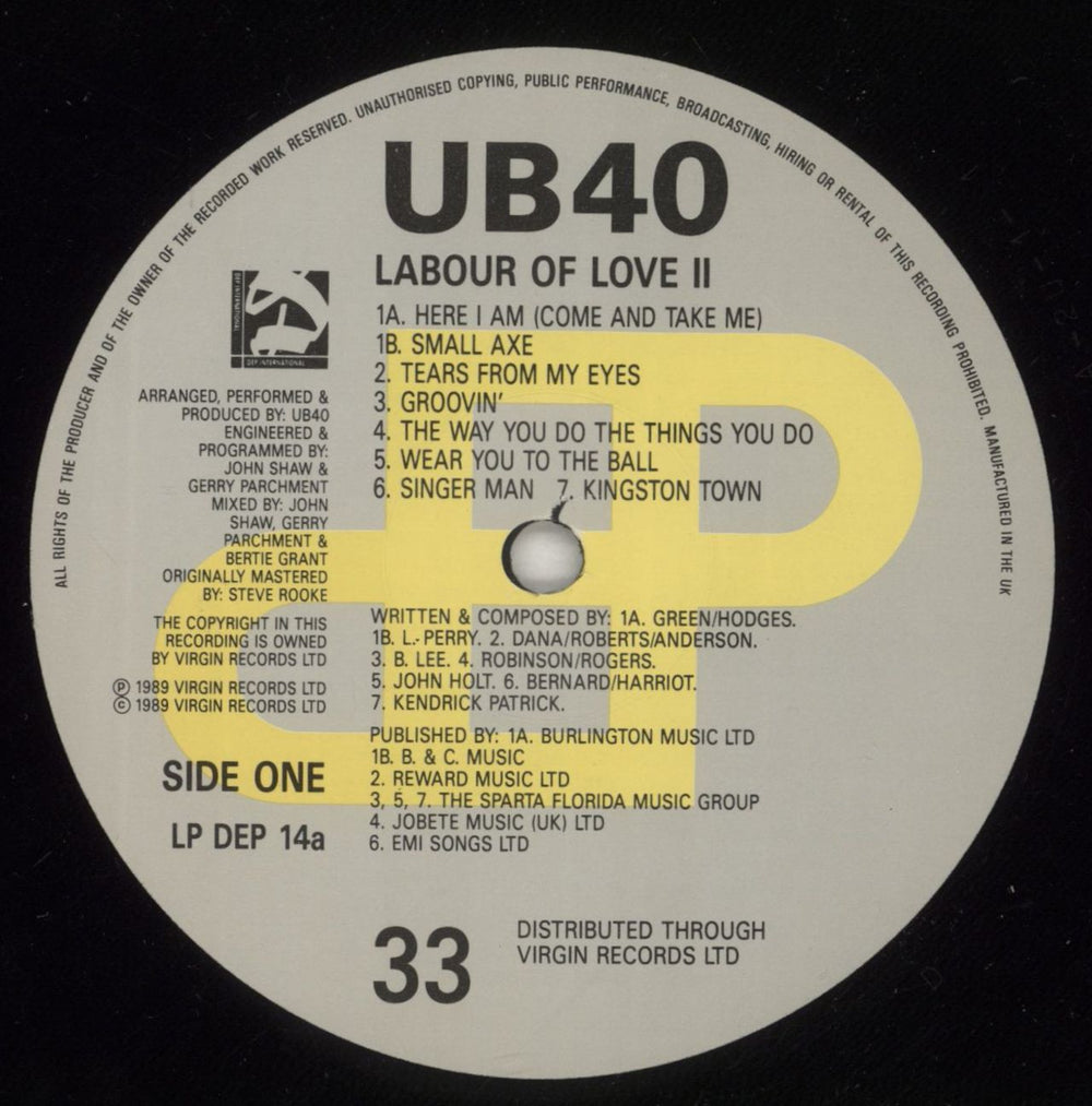 UB40 Labour Of Love II - shrink UK vinyl LP album (LP record) UB4LPLA875670