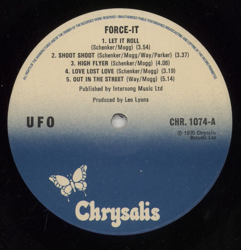 UFO Force It UK vinyl LP album (LP record) UFOLPFO862073