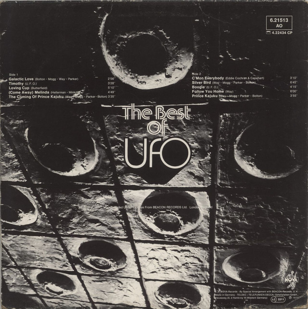 UFO The Best Of UFO German vinyl LP album (LP record)