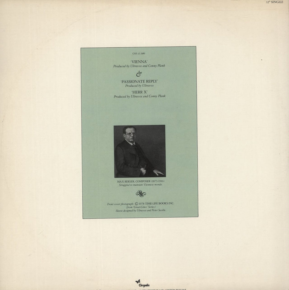 Ultravox Vienna + Sleeve UK 12" vinyl single (12 inch record / Maxi-single)