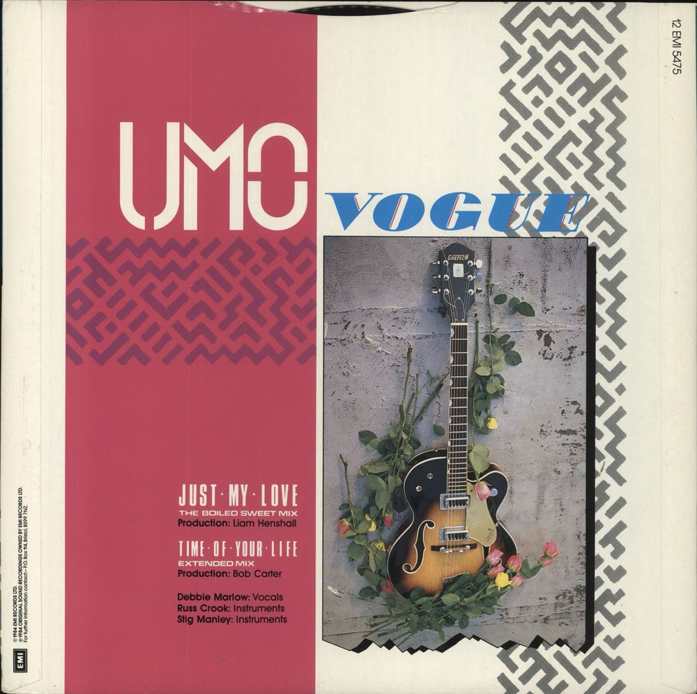 Umo Vogue Just My Love UK 12" vinyl single (12 inch record / Maxi-single)