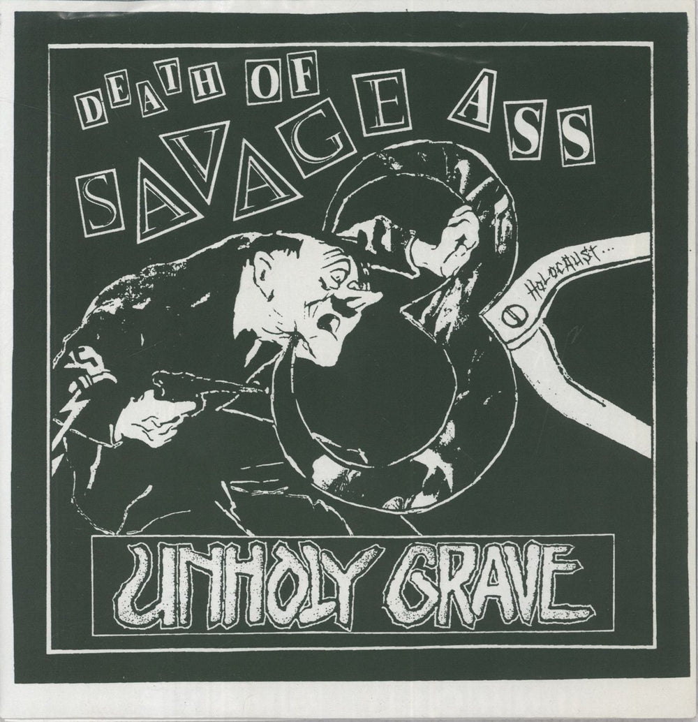 Unholy Grave Death Of Savage Ass / Gyarandu Japanese 7" vinyl single (7 inch record / 45) BIMI027