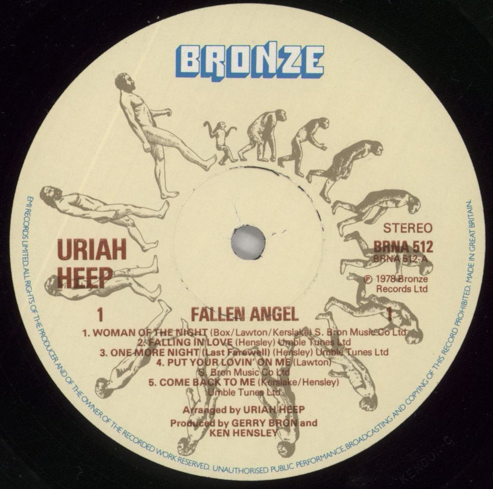 Uriah Heep Fallen Angel UK vinyl LP album (LP record) URILPFA302195