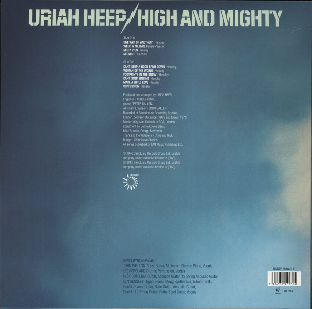 Uriah Heep High & Mighty - 180 Gram Vinyl UK vinyl LP album (LP record) 5414939929564