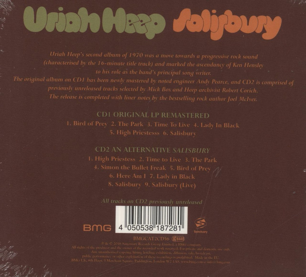 Uriah Heep Salisbury - Sealed UK 2 CD album set (Double CD) 4050538187281