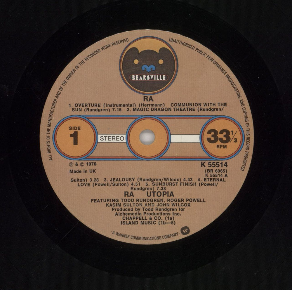 Utopia (US) Ra UK vinyl LP album (LP record) UTOLPRA564356