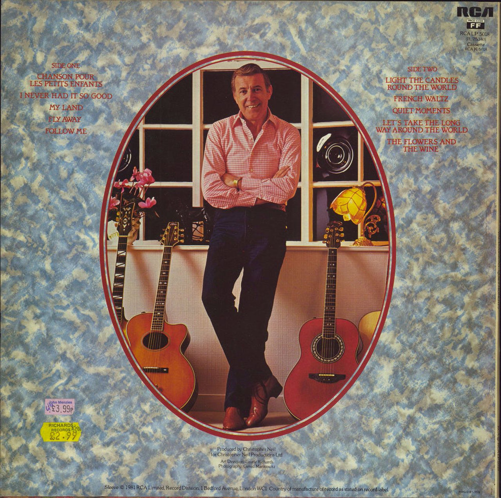 Val Doonican Quiet Moments UK vinyl LP album (LP record)