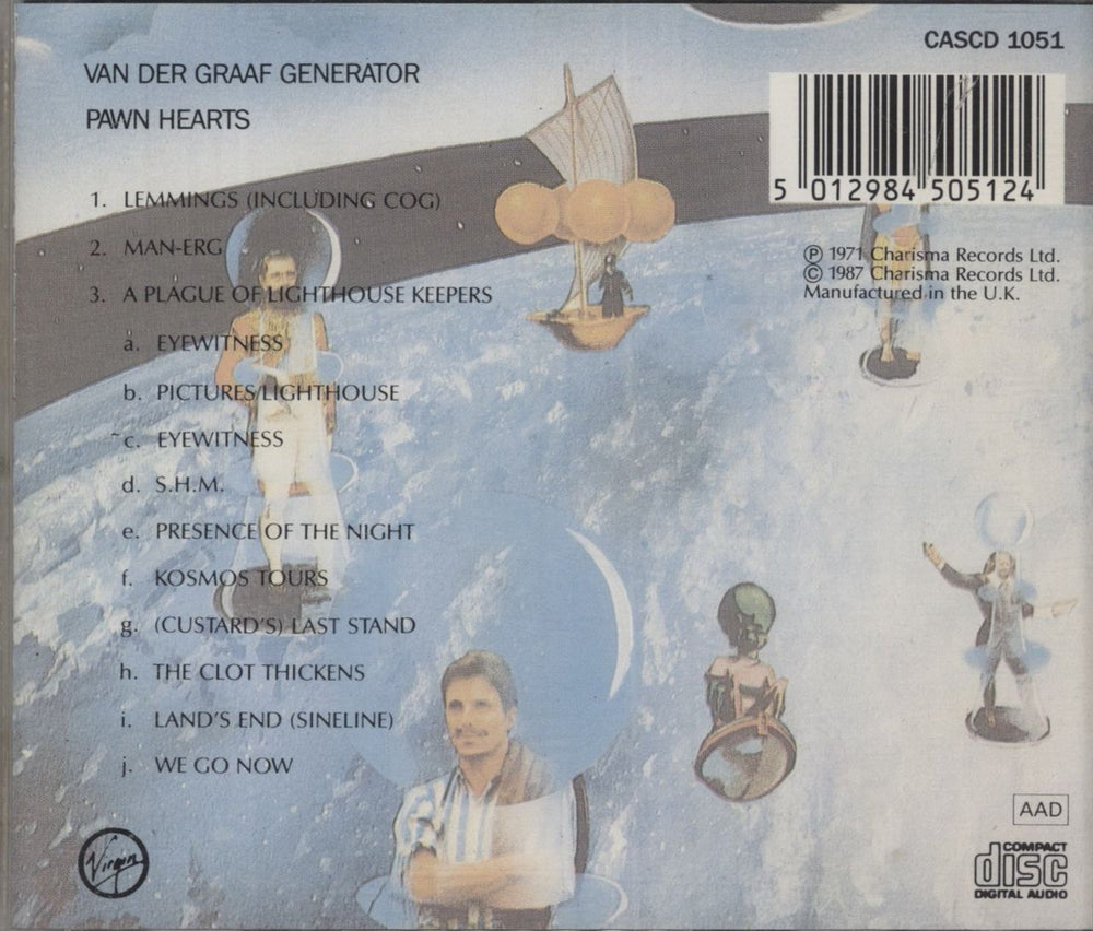 Van Der Graaf Generator Pawn Hearts UK CD album (CDLP) 5012984505124