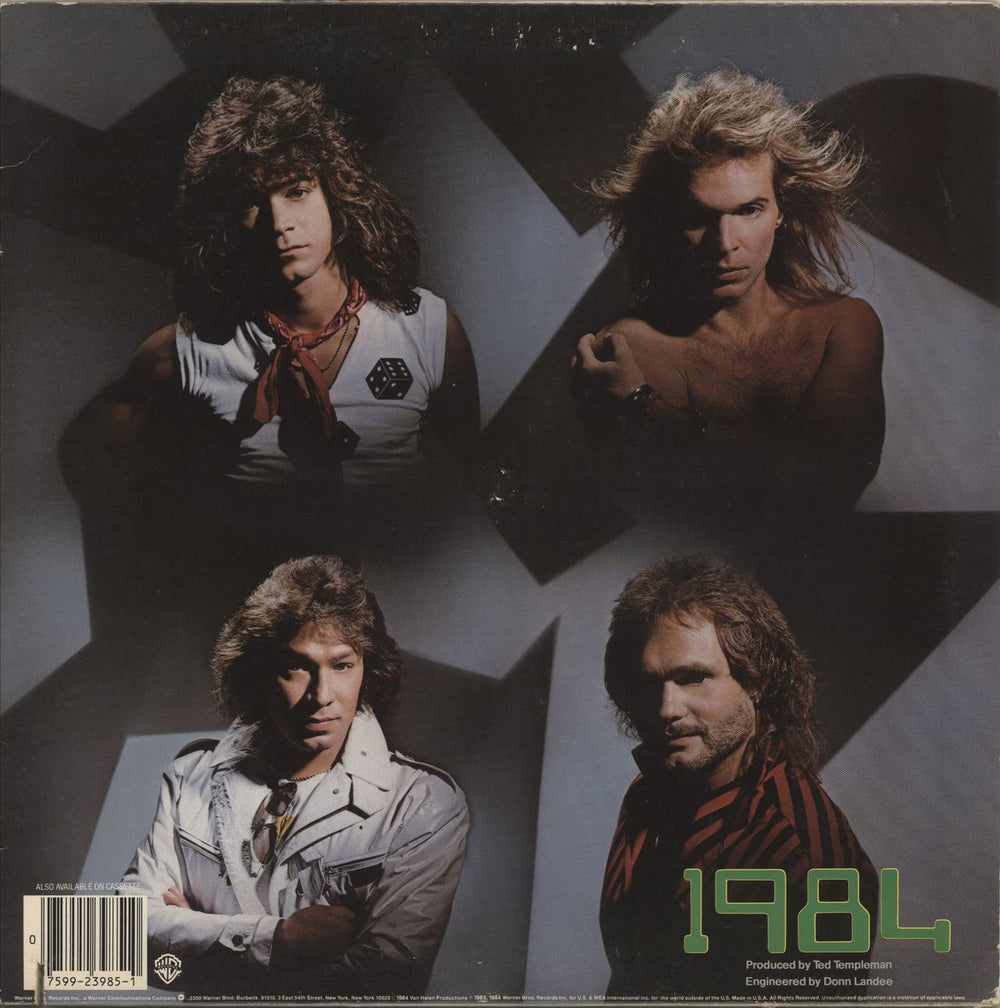 Van Halen MCMLXXXIV US vinyl LP album (LP record) 075992398510