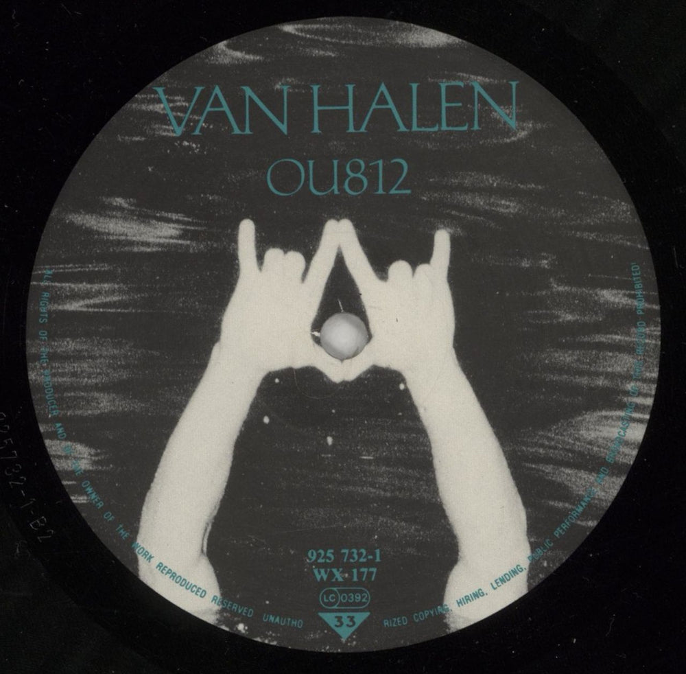 Van Halen OU812 - Embossed - Hype Stickered - Shrink UK vinyl LP album (LP record) VNHLPOU872121