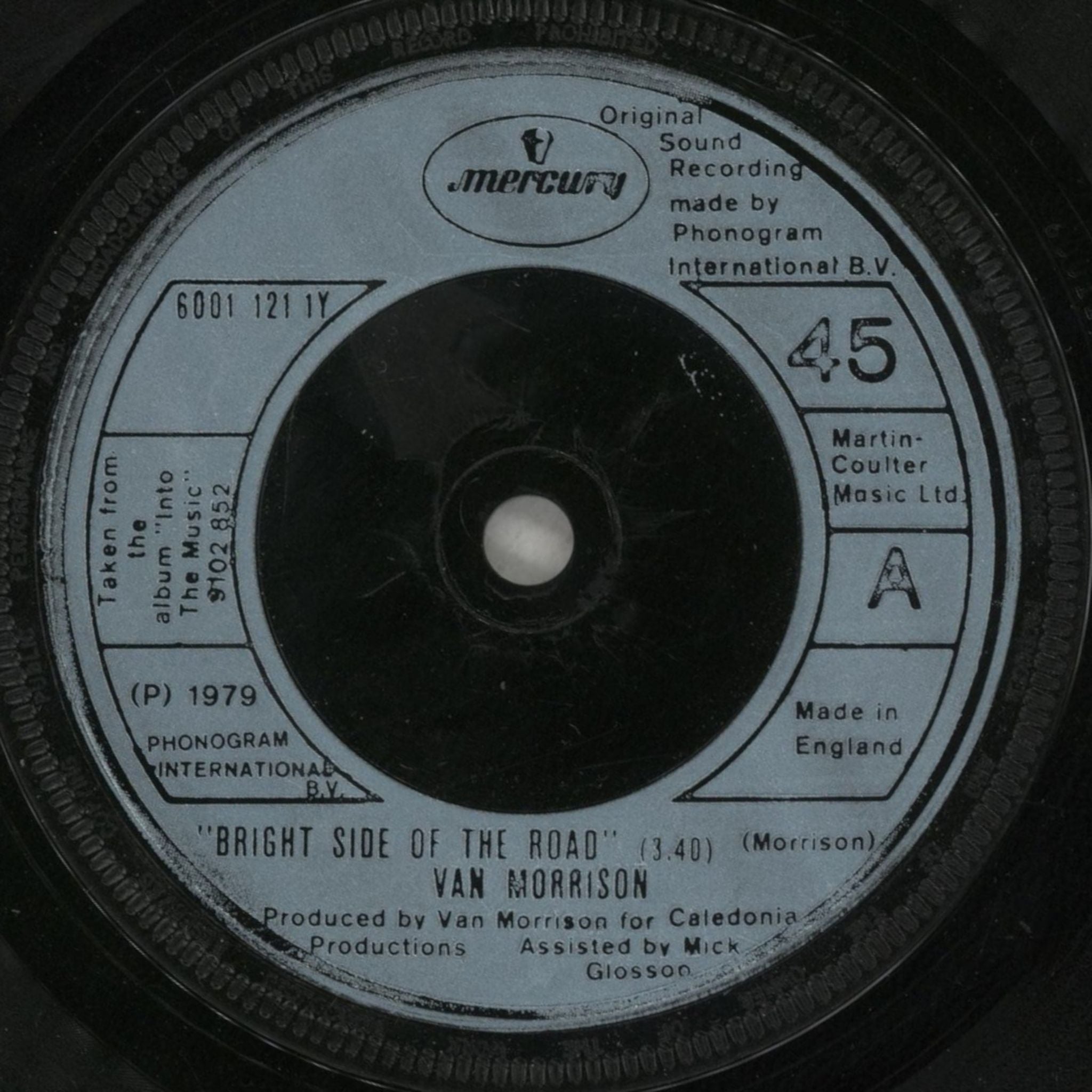 Van Morrison Bright Side Of The Road UK 7\" vinyl single (7 inch record / 45) VMO07BR52257