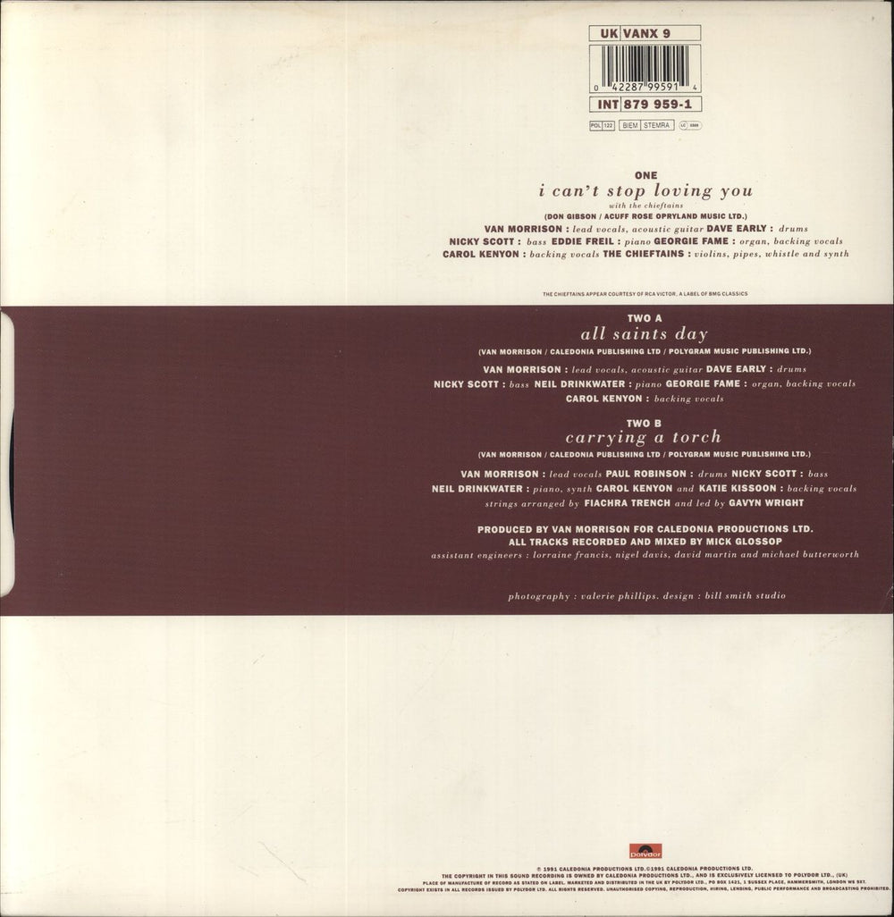 Van Morrison I Can't Stop Loving You UK 12" vinyl single (12 inch record / Maxi-single) 042287995914
