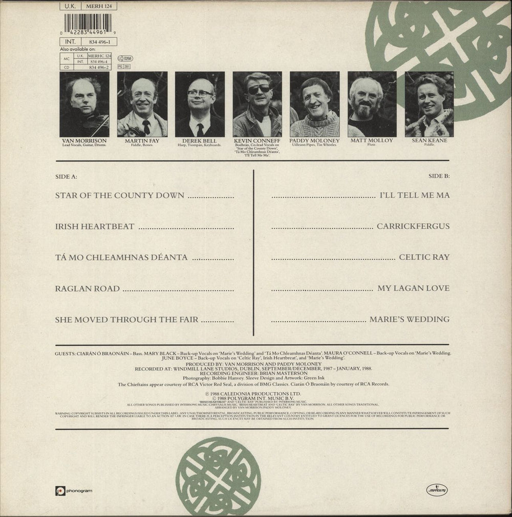 Van Morrison Irish Heartbeat UK vinyl LP album (LP record) 042283449619