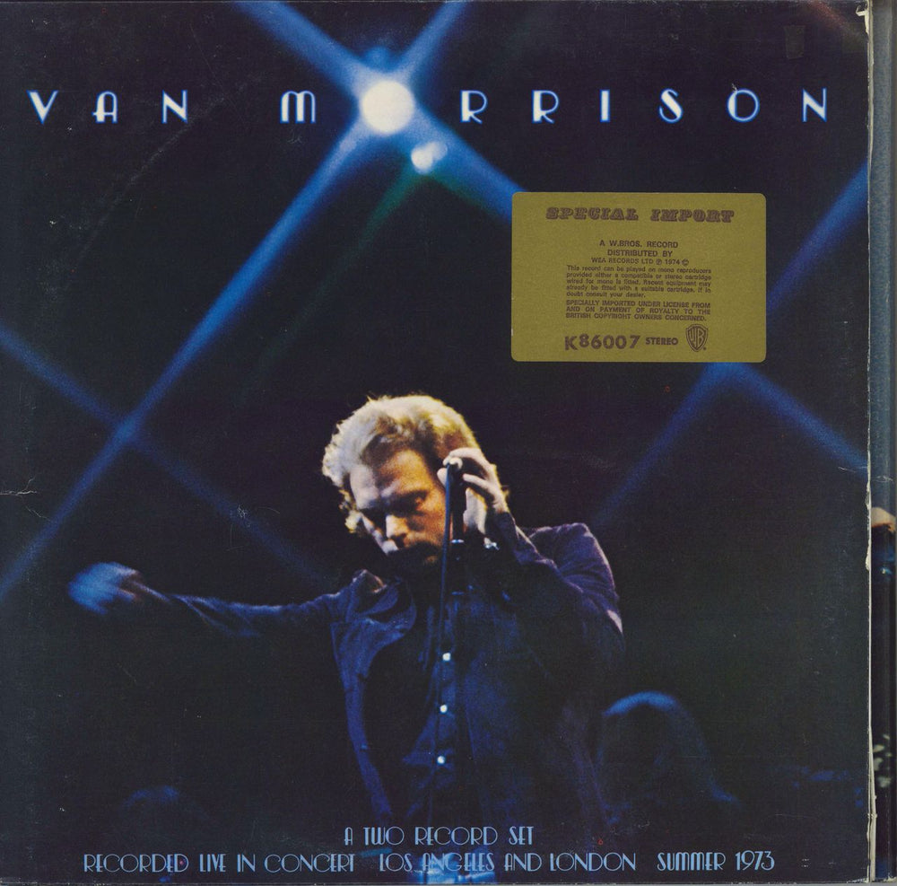 Van Morrison It's Too Late To Stop Now - Import stickered US 2-LP vinyl record set (Double LP Album) 2BS2760