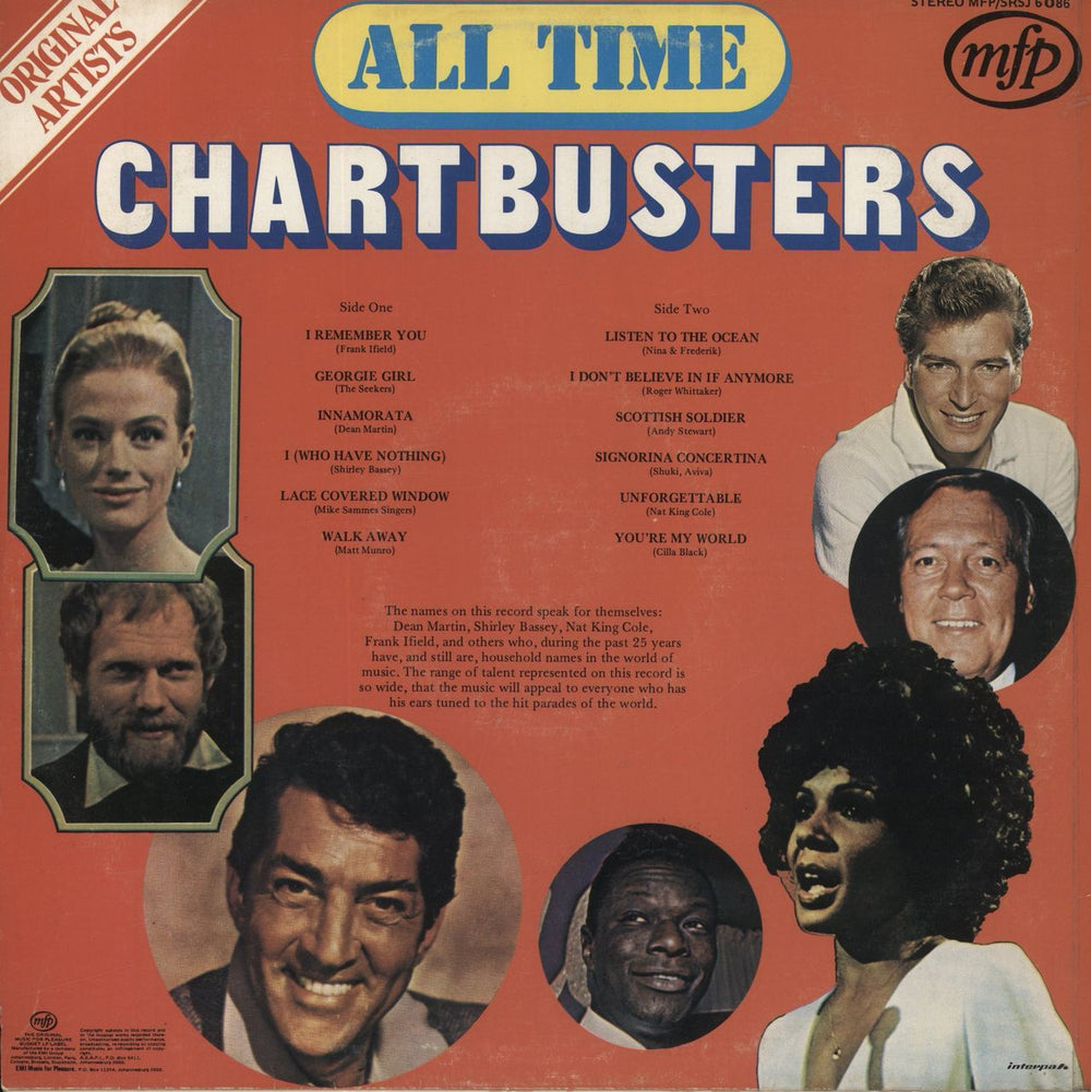 Various-60s & 70s All Time Chartbusters South African vinyl LP album (LP record)