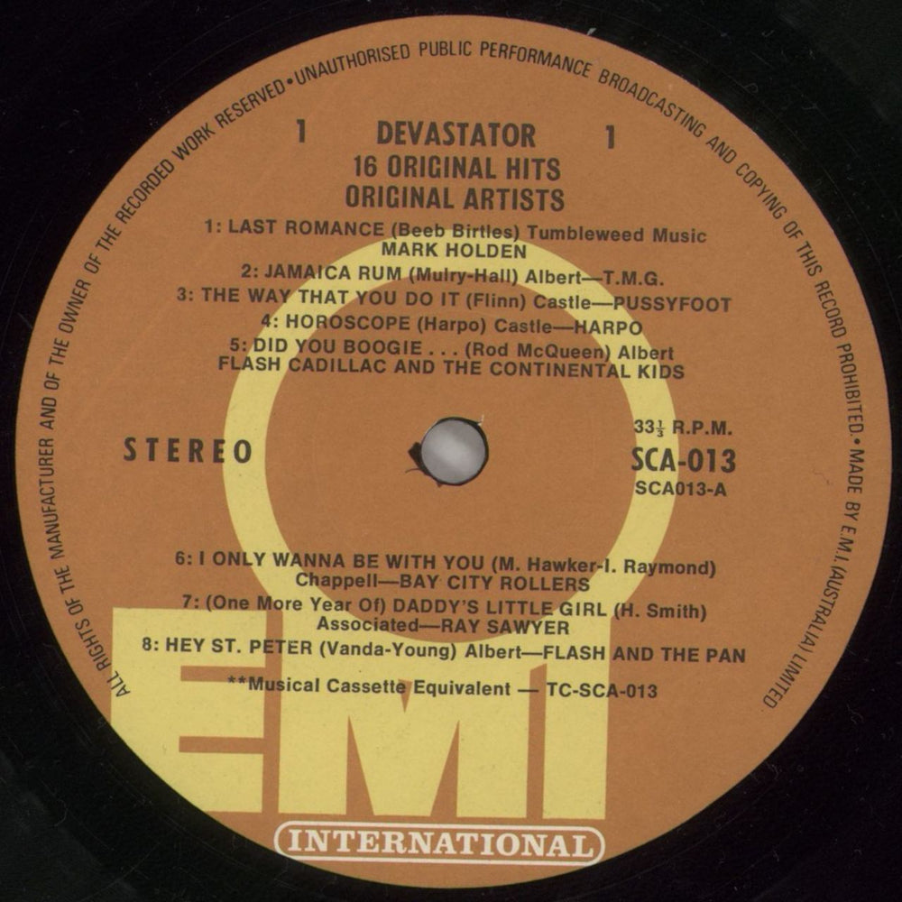 Various-60s & 70s Devastator Australian vinyl LP album (LP record) SVALPDE860382