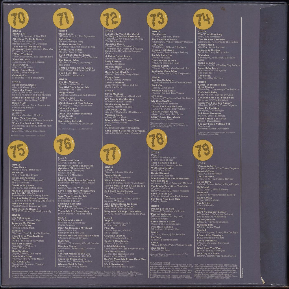 Various-60s & 70s The Sensational '70s - EX UK Vinyl Box Set