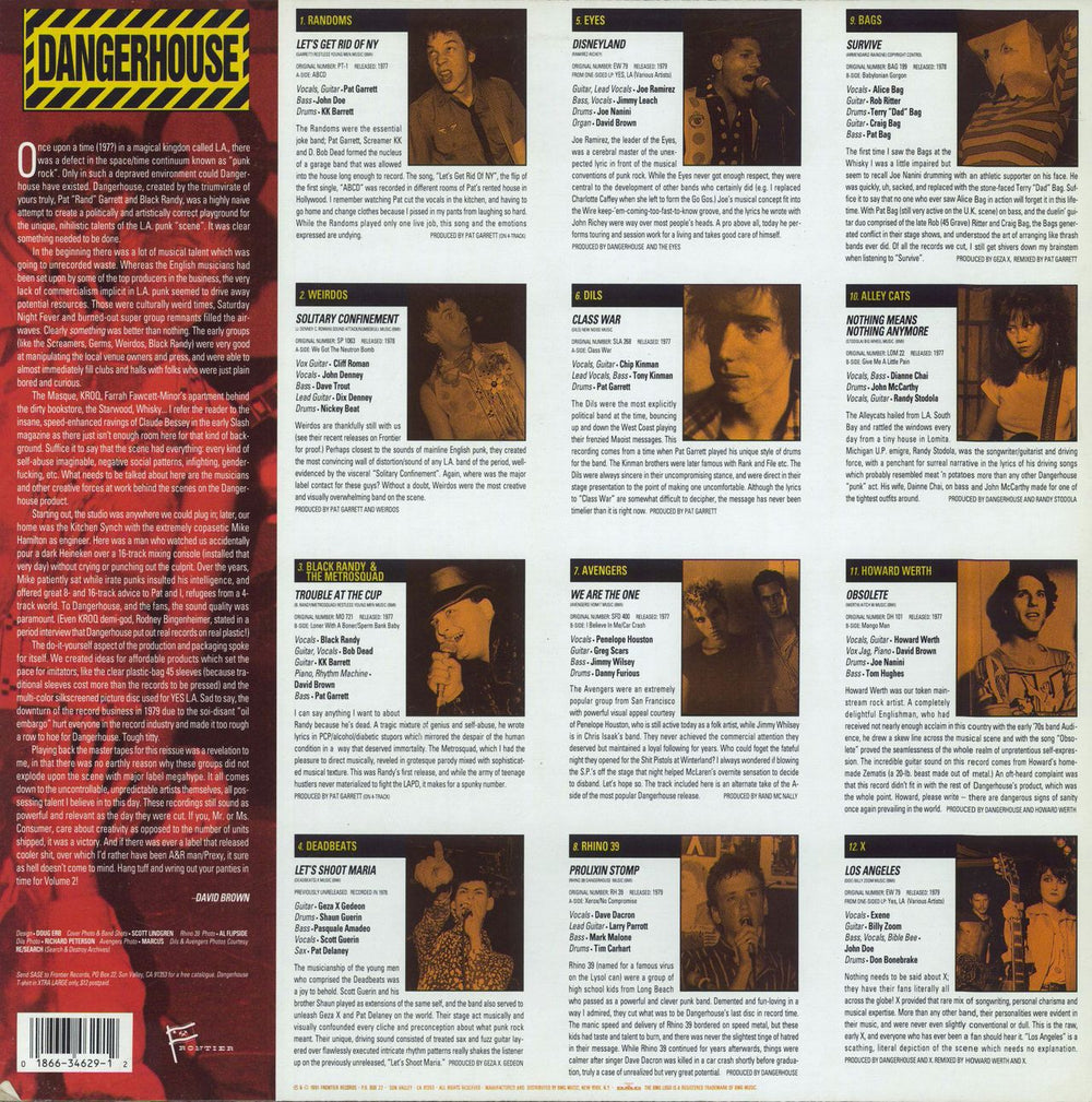 Various Artists Dangerhouse Volume One - Red Vinyl US vinyl LP album (LP record) 018663462912