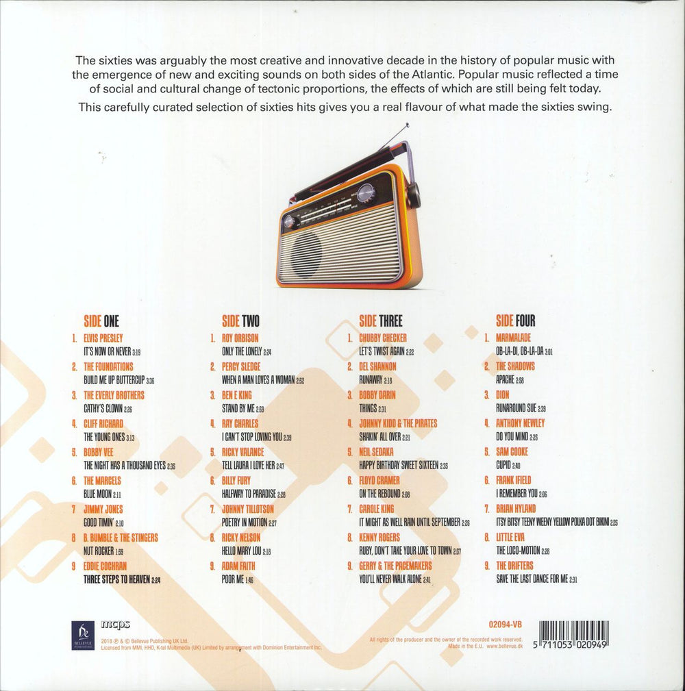 Various Artists The Best Of The Sixties UK 2-LP vinyl record set (Double LP Album) 5711053020949